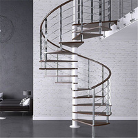 Escalier en spirale extérieur en acier, éléments en fer forgé décoratifs, prix bas