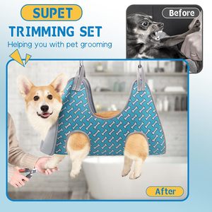 Wholesale Custom Soft Luxury Simple Eco-Friendly Harness Helper <b>Dog</b> Pet <b>Grooming</b> <b>Hammock</b> Set Nail Trimmer Harness - Product Image 2