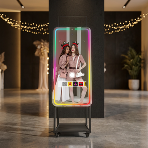 Kiosque photo miroir intelligent avec filtres IA, fonctionnement sans contact, origine américaine, compatible avec d'autres appareils pour événements d'entreprise - Product Image 3