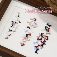 Mini nœuds en résine pour nail art, strass non thermocollants, styles variés, couleur unie, rouge Anqila, grandes et petites tailles, vente en gros Huarong