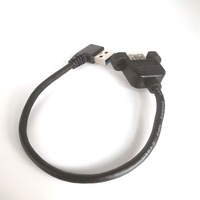 USB 3.0 Ein Verlängerung kabel von Stecker zu Buchse rechtwinkliges Kabel für die Frontplatte montage mit M3-Schrauben