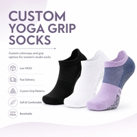 Chaussettes de sport pour femmes personnalisées, antidérapantes, respirantes, à séchage rapide, pour la course à pied, le yoga, le pilates, avec logo sur le corps et le dessus