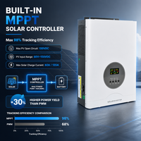 Onduleur solaire hors réseau UD 1KW-10KW à ondes sinusoïdales pures toroïdales basse fréquence 48V 220V avec chargeur MPPT BMS RS485