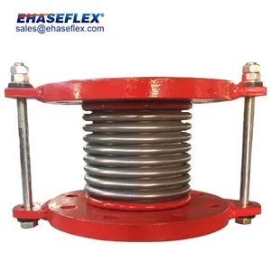 Factory Made Pipe Compensation Joint Metal Bellows Flange Axial Expansion Joint With Tie Rods