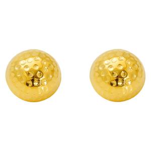 Zogxin Gold Plated Ball Stud Earrings Hammered Texture Round Geometric Design For Women Gift Fashion Jewelry - Product Image 5