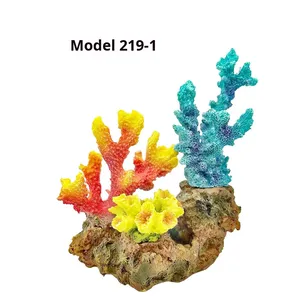 도매 다기능 인조 수지 산호 해양 수족관 장식 대형 다채로운 리프 스톤 - Product Image 4