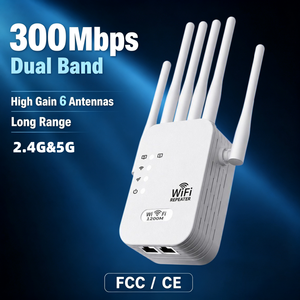 Ripetitore WiFi da Interno/Esterno 300Mbps, Amplificatore di Segnale 1200Mbps 5GHz 2.4GHz, Booster di <span class=keywords><strong>Rete</strong></span> IP 4G 3G per Casa con Porta Ethernet - Product Image 2