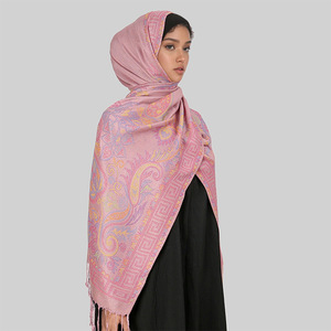 Classical Vintage Design <strong>Paisley</strong> Cashew Flower <strong>Scarf</strong> Tassel Slit Colorful Shawl High Definition Jacquard <strong>Scarf</strong> for Women - Product Image 1