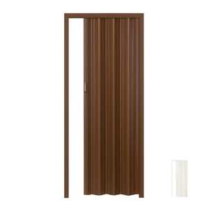 Puerta plegable moderna de PVC de 215x84 cm, 3 cm de grosor, sin cerradura ni cierre magnético, puerta bi-plegable - Product Image 1