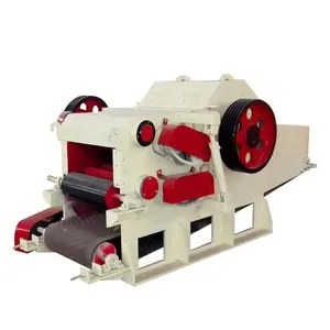 Solid waste wood various tree trunk shredder crusher chipping shredding machine hydraulic opening stationary drum wood crusher