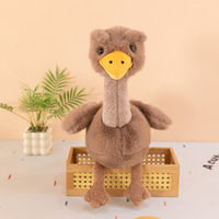 Adorable Peluche d'Autruche Moelleuse, Jouet en Peluche Oiseau à Long Cou, Poupée Émeu Douce, Cadeau Créatif pour Soulager le Stress