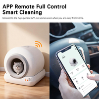 Bac à litière intelligent pour chat, entièrement automatique, autonettoyant, contrôle par application, contrôle des odeurs, 45L, grand format, ABS, pour chats d'intérieur, vente en gros