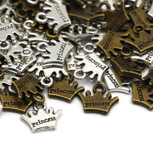 Custom Vintage Kroon Handgemaakte Labels Zilver Bronzen Metalen Bedels Hanger Prinses Handgemaakte Metalen Tags Voor Kleding - Product Image 5