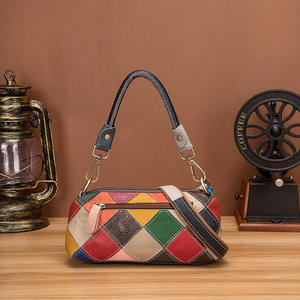 Women Cowhide <b>Small</b> <b>Handbag</b> Fashion Casual Stitching Crossbody Shoulder Bag Genuine <b>Leather</b> - Product Image 3