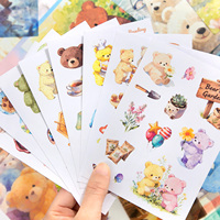 Simno Ensemble de papeterie esthétique pour journalisation sur le thème des animaux mignons, pour scrapbooking, journal intime et loisirs créatifs DIY