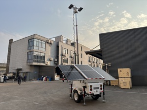 Tour d'éclairage mobile solaire hybride DC/blanc TPE-900LH avec générateur, mât hydraulique de 7 m et batterie pour utilisation extérieure TPE-900 - Product Image 2