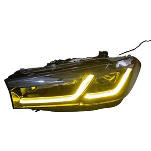 อะไหล่รถยนต์ BMW ซีรีส์ 5 รุ่น G30, ไฟหน้า LED กันชนหน้า, รุ่นสีดำ, ไฟสีขาวและสีเหลือง - Product Image 1