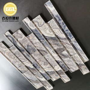 Bella casuale striscia di mosaico di vetro di cristallo di colore di stampa mattonelle di mosaico - Product Image 5