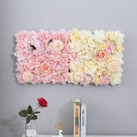 Set Panel Dinding Bunga, Latar Belakang Bunga Dinding Buatan 3D Sutra untuk Latar Foto Dekorasi Rumah Pesta Pernikahan