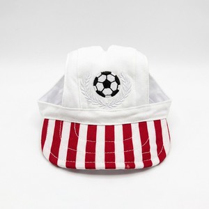 Chapeau de soleil rayé en coton pour animaux de compagnie avec trous pour les oreilles, style sport, accessoires respirants pour chats, été - Product Image 5
