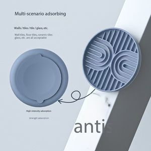 Piring makan hewan peliharaan silikon bulat pola padat dengan cangkir hisap kuat untuk anjing kucing karpet makanan ramah lingkungan - Product Image 4