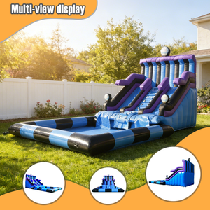 Customizable Outdoor Adult Commercial Giant Inflatable Water <strong>Slide</strong> Cheap Backyard Inflatable <strong>Slide</strong> with <strong>Swimming</strong> <strong>Pool</strong> - Product Image 3