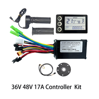 Kit Contrôleur de Vélo Électrique S866 avec Capteur Hall et Affichage pour Ebike 36V 48V 17A 250W 350W 500W