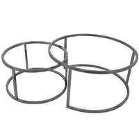 Base de table basse brillante en titane noir d'acier inoxydable de luxe exquis pour des jambes de meubles de salon