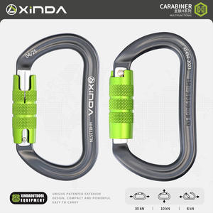 Mosquetón Xinda Serie H Tipo O, 30kN, Aleación de Aluminio, Cierre Principal, para Escalada, Montañismo, Espeleología, Rappel, Yoga, Hamaca - Product Image 4