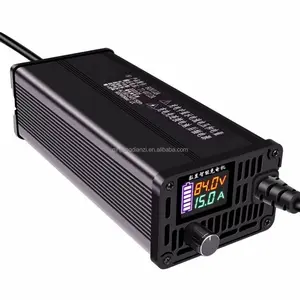 72V lithium battery charger 84V88.2V ternary lithium aluminum shell digital display with adjustable current speed for charging