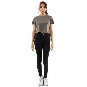 T-shirt court ample pour femme, style tendance, manches courtes, décontracté, léger, été, designs personnalisés, tailles variées, sur mesure - Product Image 1
