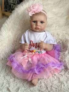 Nuova Bambola Reborn in Silicone Realistico da 18 Pollici, Corpo Intero Morbido, Vestiti in Peluche, Stile Blythe, Giocattolo Fai-da-Te per Bambini e Bambine, <span class=keywords><strong>Era</strong></span> Neonato - Product Image 3