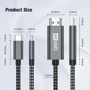 Câble USB C vers <span class=keywords><strong>HDMI</strong></span> Type C vers <span class=keywords><strong>HDMI</strong></span> Adaptateur Thunderbolt 4/3 vers <span class=keywords><strong>HDMI</strong></span> 4K 30HZ pour bureau à domicile <span class=keywords><strong>MacBook</strong></span> Pro <span class=keywords><strong>Air</strong></span> - Product Image 6
