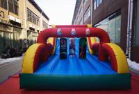 Château gonflable commercial robuste pour l'extérieur, en PVC 0,55 mm, avec toboggan, idéal pour la location événementielle