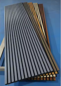 Звукопоглощающие панели МДФ, акустические панели 3D-дизайна, шумопоглощающие деревянные звукоизоляционные потолочные и стеновые панели из ПВХ - Product Image 4