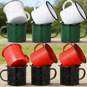 แก้ว<span class=keywords><strong>ก</strong></span>าแฟ/เบียร์/ชาเคลือบสีขาวเขียวแดงดำลายจุด พกพาสะดว<span class=keywords><strong>ก</strong></span>สำหรับตั้งแคมป์ปิกนิ<span class=keywords><strong>ก</strong></span><span class=keywords><strong>ก</strong></span>ลางแจ้ง พร้อมขอบสี<span class=keywords><strong>ดำ</strong></span> สามารถสกรีนโลโ<span class=keywords><strong>ก</strong></span>้ได้ - Product Image 1