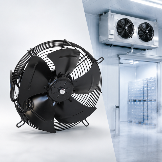 High Efficiency ACEC 250mm Single Phase External Rotor Motor Axial Cooling Fan for Cold Storage