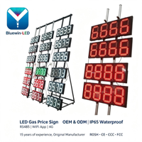 Fabricante Original Chino OEM y ODM, Letrero LED de Precio para Gasolinera, Letrero LED Digital de Precio de 10 Pulgadas 888.8, Letrero LED Rojo de Precio