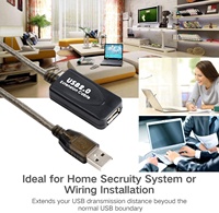 10 Meter Hochgeschwindigkeits-480-Mbps-USB-2.0-Typ-A-Stecker-auf-A-Buchse Aktives Verlängerungskabel mit Repeater für Drucker, Scanner und Mehr