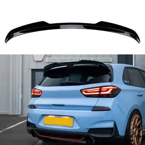 AMP-Z Hot Sale Gloss Black or Carbon look Rear Trunk Roof Tail Wing Spoiler for Hyundai I30N MK3 2017+Accessories