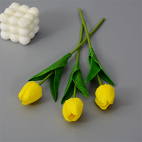 Bunga Tulip Mini PU Artifisial Laris Manis, Dekorasi Rumah Modern Bergaya Royal, Desain Floral Real Touch, Grosir Murah