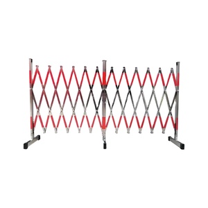 Équipement de sécurité, barrière de sécurité routière durable, clôture pliable pour chantier, clôture mobile isolée en acier inoxydable - Product Image 1