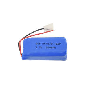 Batterie LiPo GEB 501530 3.7V 360mAh 1S2P avec PCB, rechargeable, polymère lithium-ion, 101550 102530 502035, batterie lithium - Product Image 2