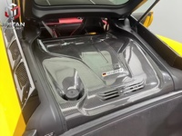 Capot moteur en fibre de carbone ventilé, noir mat, résistant aux UV, léger, pour Lotus Emira 2022-2024, utilisation sur circuit