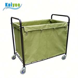 Industriële wasserij stomerij trolley levering karren <span class=keywords><strong>plastic</strong></span> wasserette winkelwagen voor hopital hotel kledingstuk fabriek - Product Image 4
