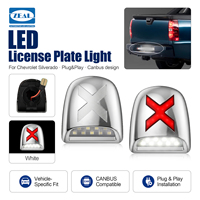 Lumière de plaque d'immatriculation LED en forme de X, chromée, blanche et rouge, pour Chevrolet Silverado Tahoe Suburban Avalanche GMC Sierra Yukon Cadillac