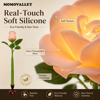 Rose motorisée 3D qui s'ouvre pour une demande en mariage romantique, lampe LED interactive portative en forme de fleur pour la planification d'événements, cadeau et décoration