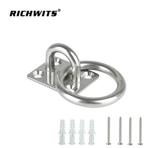 Stainless Steel Door Buckle With <b>Ring</b> Boat Safety Fixing <b>Plate</b> Base Durable Metal Hardware - Product Image 2