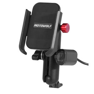 Soporte para Teléfono de Motocicleta y Bicicleta Ajustable, Impermeable y Antivibraciones Motowolf con Cargador, Compatible con Todas las Marcas - Product Image 4