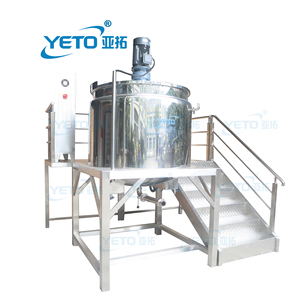 1000l Sanitaire Roestvrijstalen Cosmetische Chemische Mengapparatuur Voor Vloeistoffen Verwarmingsmixer Tankreactor - Product Image 1